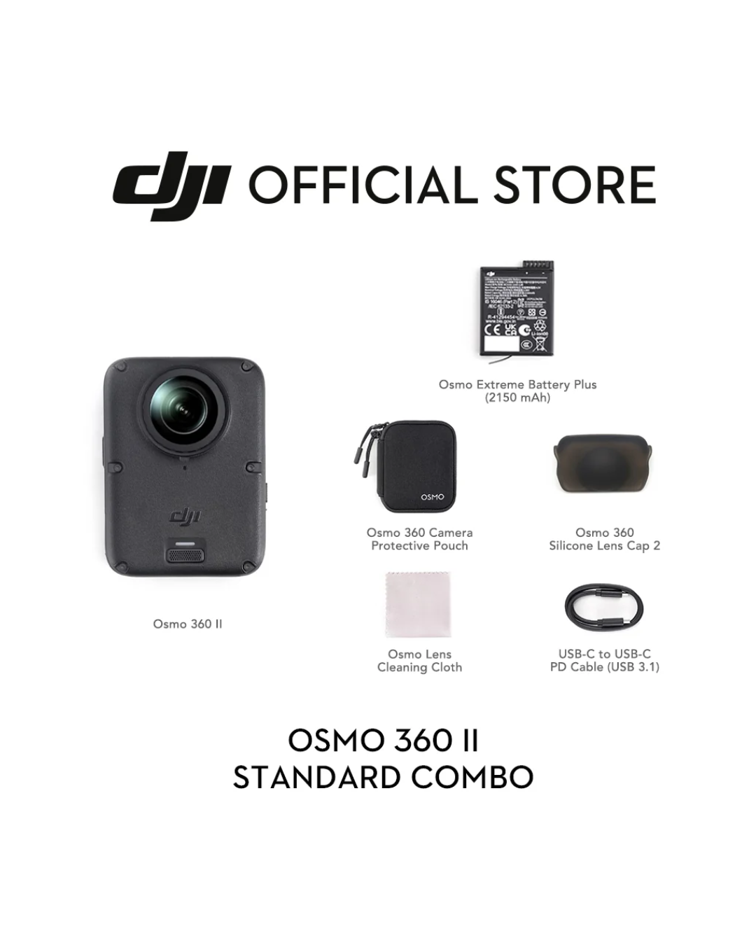 DJI Osmo 360 II Adventure Bundle Camera 8K 60fps 360°