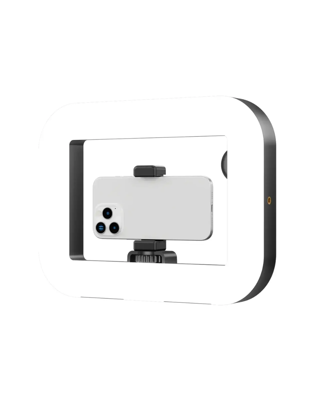 Porodo Lifestyle Handheld Ring Grip Camera & phone vlogging light with Desktop support & Phone clamp