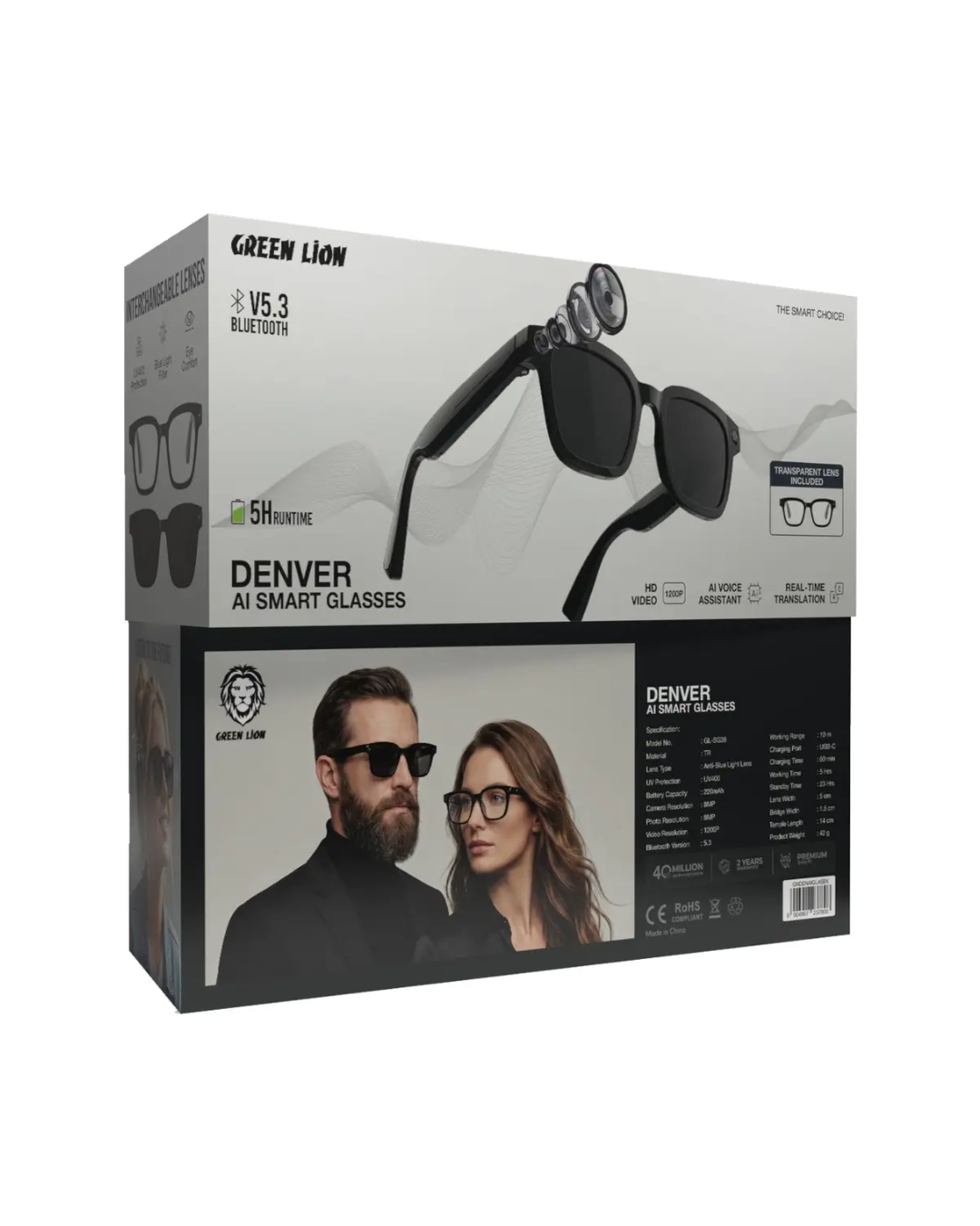 Green Lion Denver AI Smart Camera Glasses