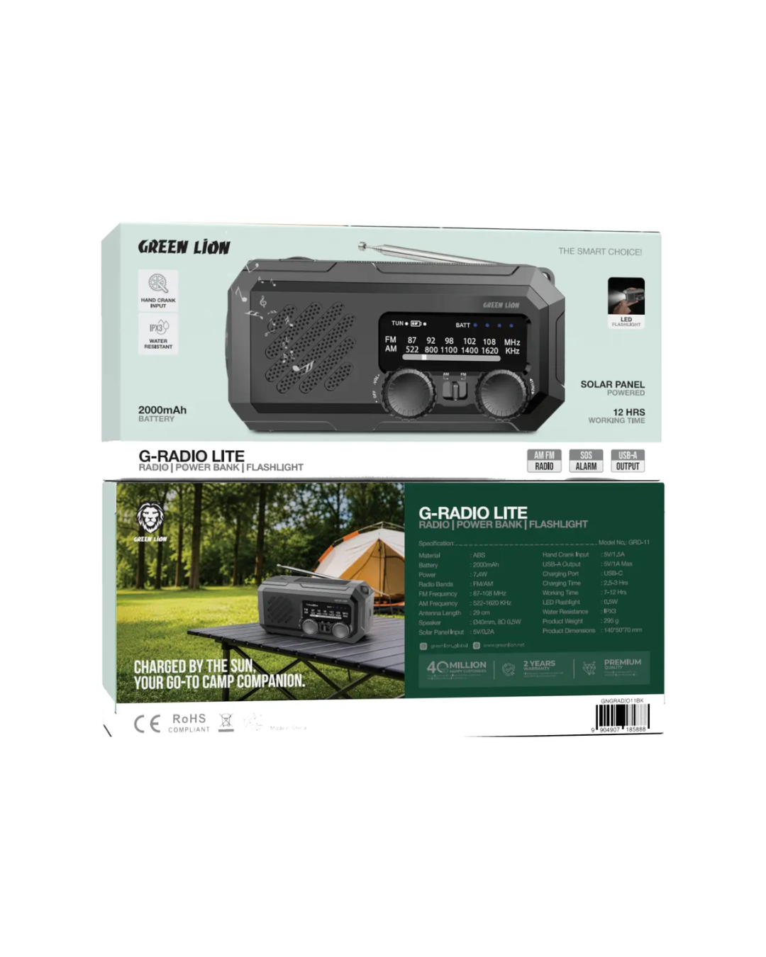 Green Lion G-Radio Lite with Power Bank & Flashlight