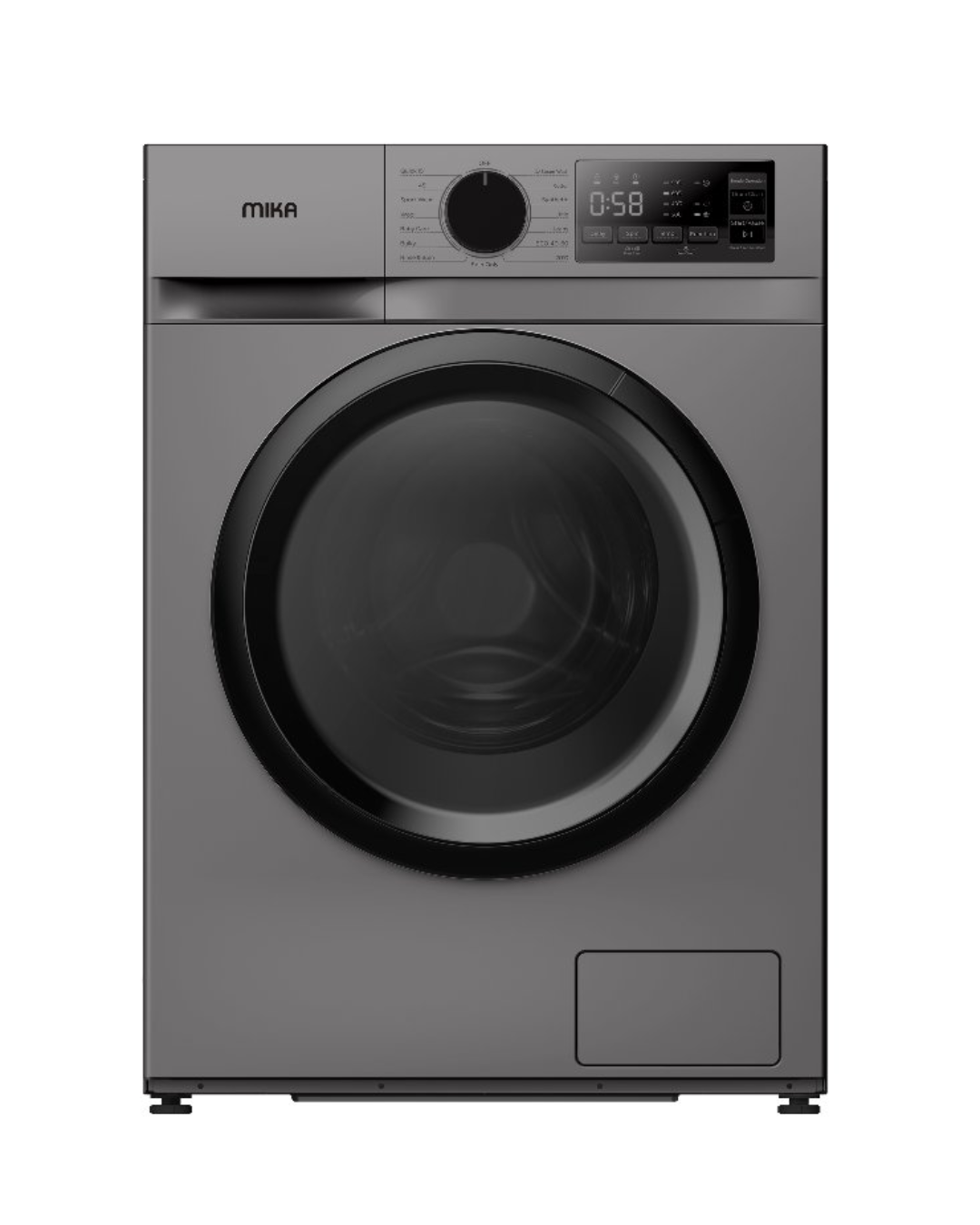 MIKA Washing Machine, 8kg, INVERTER Motor, Front Load Wash and Spin