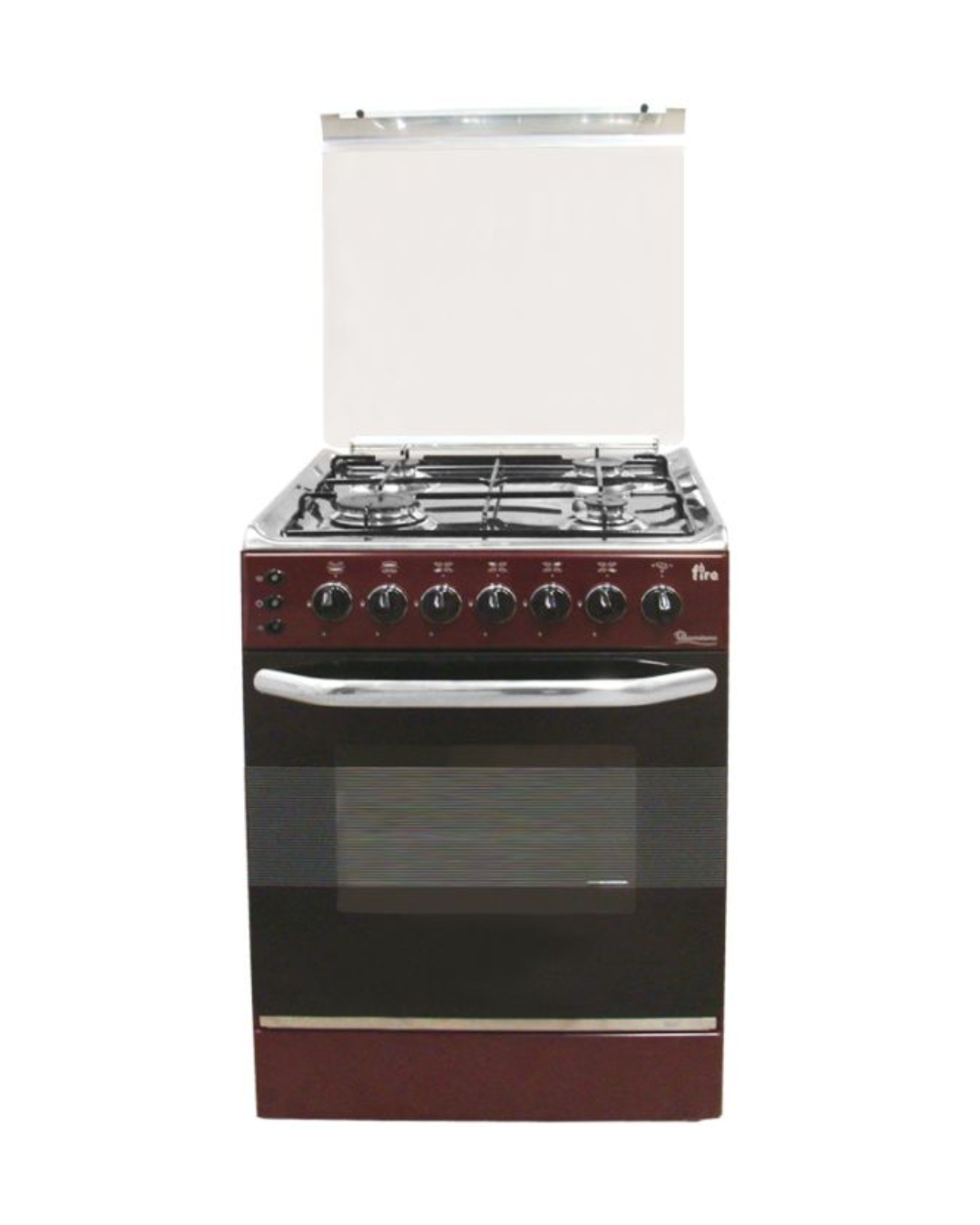 Ramtons 4 GAS 55X55 DARK RED COOKER - EB/303