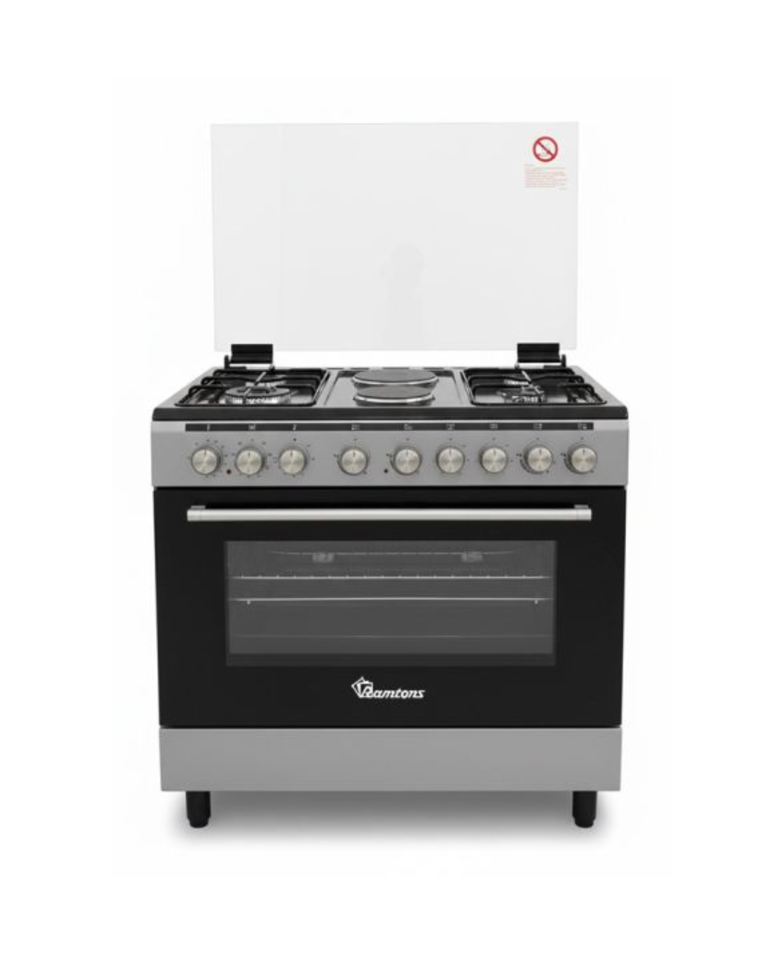 Ramtons 4GAS + 2 ELECTRIC 90X60 SILVER COOKER- RC/596
