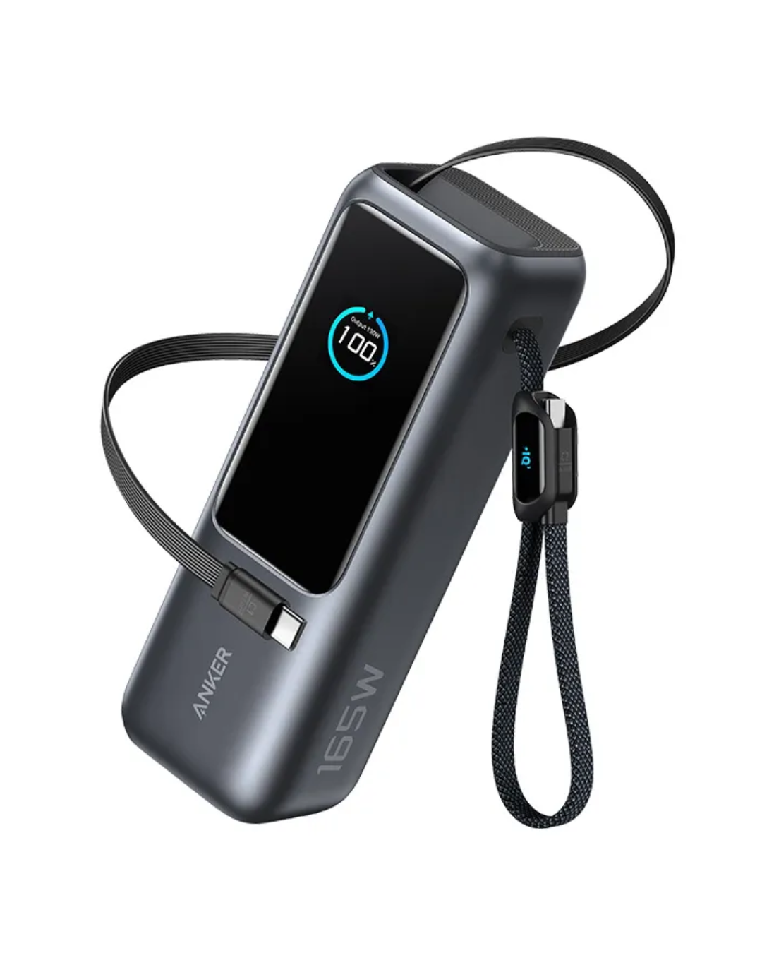 Anker Zolo Power Bank (25,000mAh, 165W, Built-in Retractable Cables)