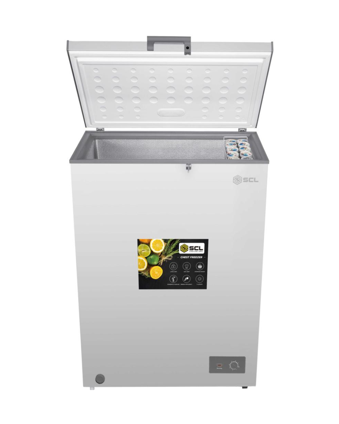 SCL-CFDI00G 98L Defrost R600A Refrigerant Chest Freezer