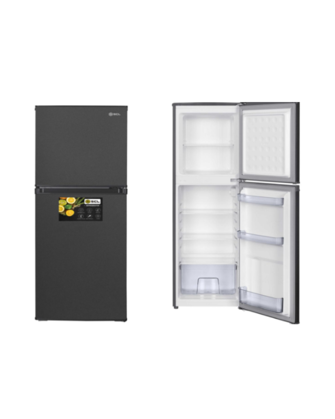 SCL-RTD138PG 138L Defrost Double Door Top Mount Freezer Refrigerator