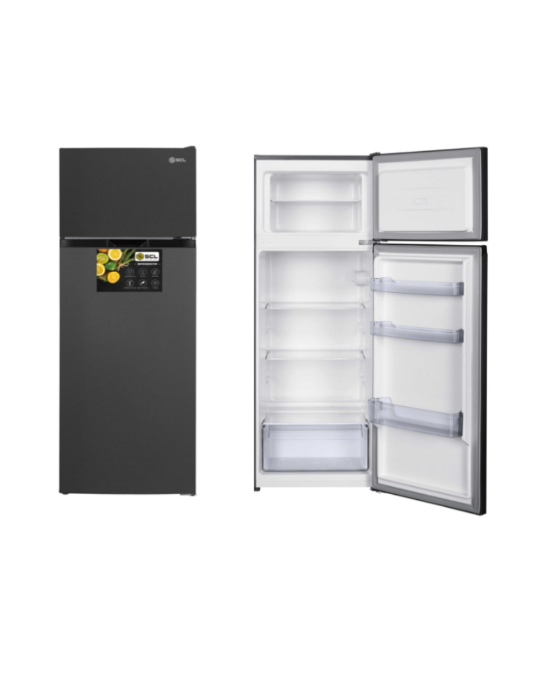 SCL-RTD206PG 206L Defrost Double Door Top Mount Freezer Refrigerator