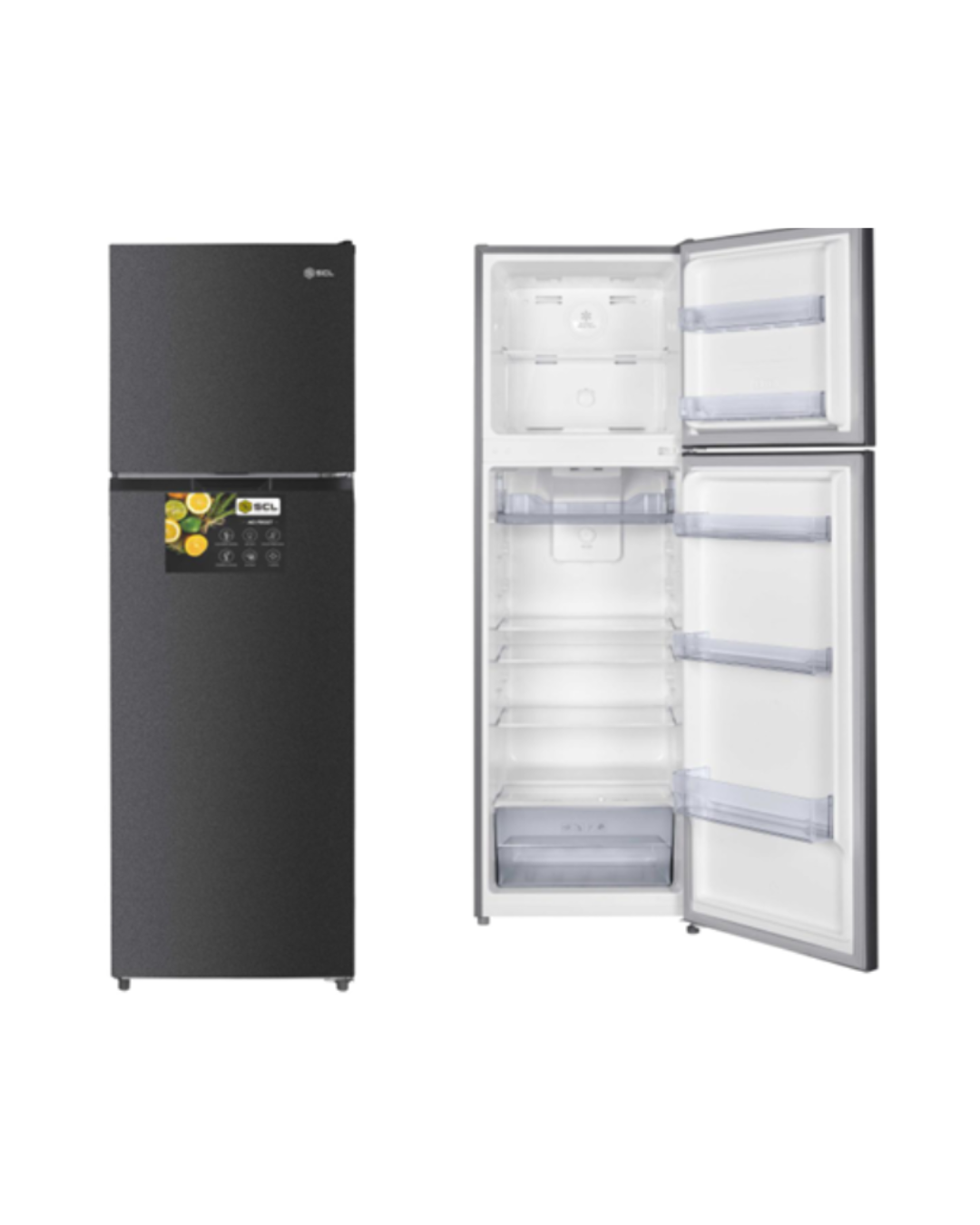 SCL-RTN247ECPG 247L No Frost Double Door Top Mount Freezer Refrigerator